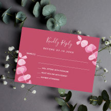 Magenta eucalyptus Hochzeitreaktion UAWG