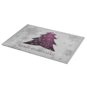 Magenta Festival Weihnachtsbaum Cutting Board Schneidebrett