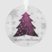 Magenta Festlicher Weihnachtsbaum Ornament (Rückseite)