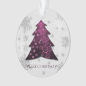 Magenta Festlicher Weihnachtsbaum Ornament (Vorderseite)