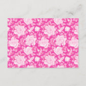 Magenta Flora Chinoiserie Hochzeitsstimmung Begleitkarte (Rückseite)