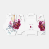 Magenta Floral Champagne Wedding Geschenkschachtel (Ungefaltet)