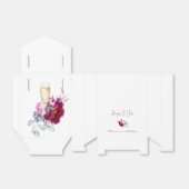 Magenta Floral Champagne White Wedding Geschenkschachtel (Ungefaltet)