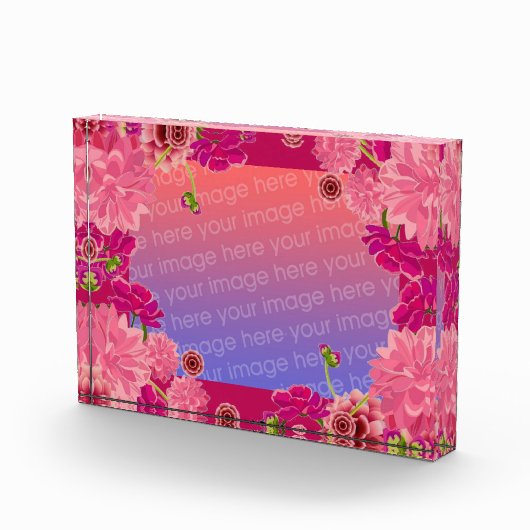 Magenta floral fotoblock (Rechts)