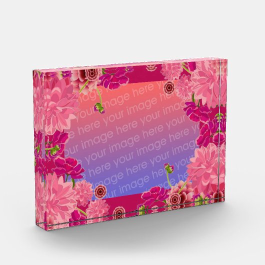 Magenta floral fotoblock (Links)