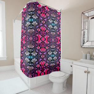 Magenta Floral Fuse Duschvorhang