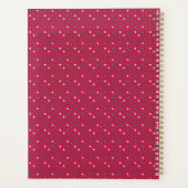 Magenta Floral Golden Heart Personalized Planner Planer (Rückseite)