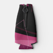 Magenta Floral Pattern Flaschenkühler (Rückseite)