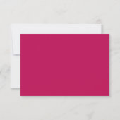 Magenta floral Response Card RSVP Karte (Rückseite)
