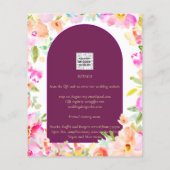 Magenta Floral Wedding (Rückseite)