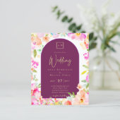 Magenta Floral Wedding (Stehend Vorderseite)