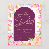 Magenta Floral Wedding Flyer (Vorne)