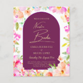Magenta Floral Wedding Flyer (Vorne)