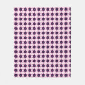 Magenta Florale Blüte | Moderne Botanische Blume Fleecedecke (Vorderseite)