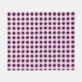 Magenta Florale Blüte | Moderne Botanische Blume Fleecedecke (Vorderseite (Horizontal))