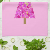 Magenta florentaler Weihnachtsbaum Handtuch (Gefaltet)
