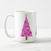 Magenta florentaler Weihnachtsbaum Kaffeetasse (Links)