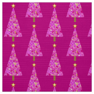 Magenta florentaler Weihnachtsbaum Stoff