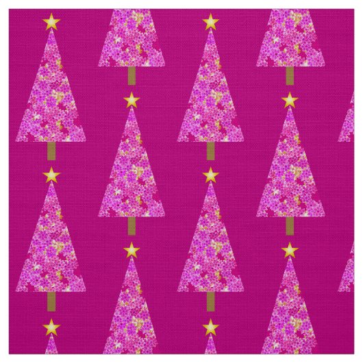 Magenta florentaler Weihnachtsbaum Stoff (Muster)