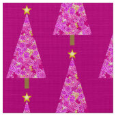 Magenta florentaler Weihnachtsbaum Stoff (Nahaufnahme)