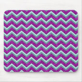 Magenta Foil und Aquamarines ZigZag Muster Mousepad (Vorne)
