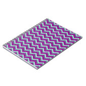 Magenta Foil und Aquamarines ZigZag Muster Notizblock (Linke Seite)