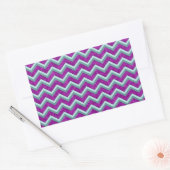 Magenta Foil und Aquamarines ZigZag Muster Rechteckiger Aufkleber (Umschlag)