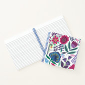 Magenta Folk Art Floral Pattern Notizblock (Innenseite)