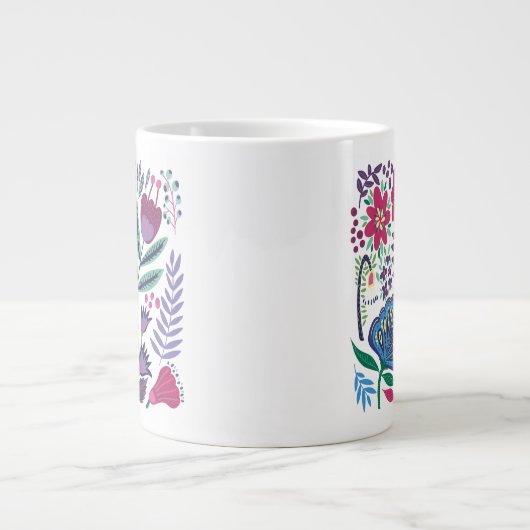 Magenta Folklorele Jumbo-Tasse (Vorderseite)