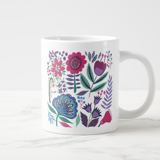 Magenta Folklorele Jumbo-Tasse (Rechts)