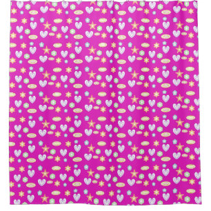 Magenta-Formen  Duschvorhang