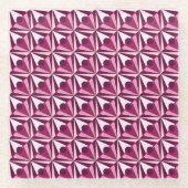 Magenta Formen Glasuntersetzer (Vorderseite)