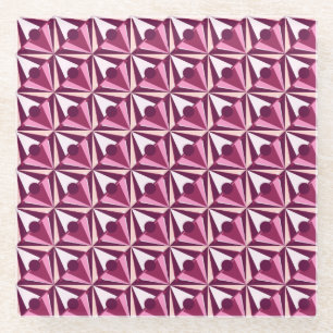 Magenta Formen Glasuntersetzer