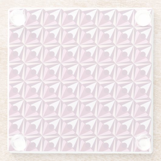 Magenta Formen Glasuntersetzer (Rückseite)