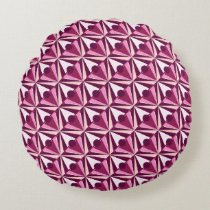 Magenta Formen Rundes Kissen