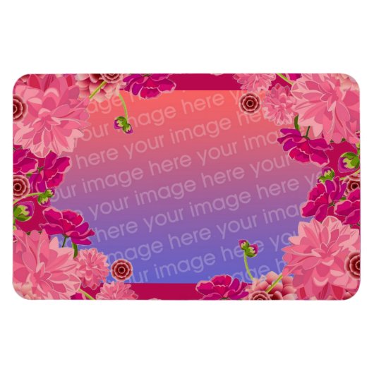 Magenta-Foto Magnet (Horizontal)