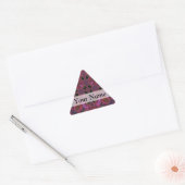 Magenta-Fraktal Dreieckiger Aufkleber (Umschlag)