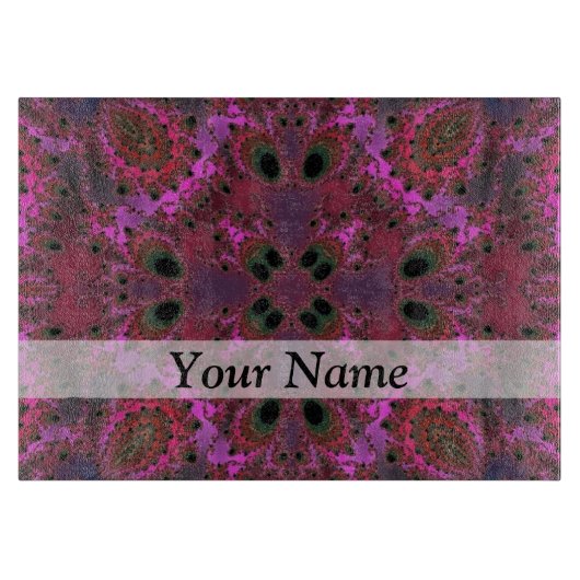 Magenta-Fraktal Schneidebrett (Vorderseite)