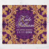 Magenta Fuchsia Pink Fraktal Lace Bierflaschenetikett (Einzelnes Label)