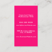 Magenta für Minimalistische Geschäftsleute Visitenkarte (Rückseite)