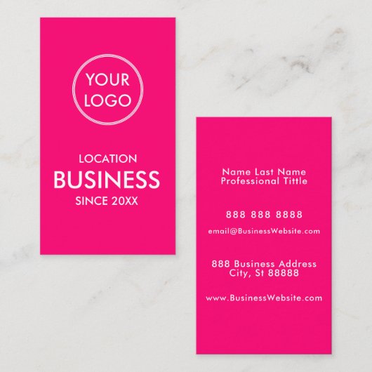 Magenta für Minimalistische Geschäftsleute Visitenkarte (Vorne/Hinten)