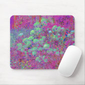 Magenta Garden mit Aqua Hydrangea Blume Mousepad (Mit Mouse)