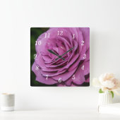 Magenta Garden Rose Uhr (Zuhause)