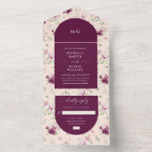 magenta Gartenblumengarten (kein ENV erforderlich) All In One Einladung (Innen Boden)