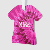 Magenta Gefärbte Krawatte T - Shirt Ornament (Vorderseite)