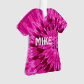 Magenta Gefärbte Krawatte T - Shirt Ornament (Vorderseite)