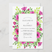 Magenta Geistige Botanische Hochzeit