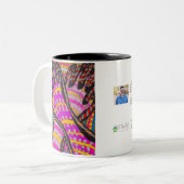 Magenta & Gelbe Hände Kaffee Tasse (Vorderseite Links)