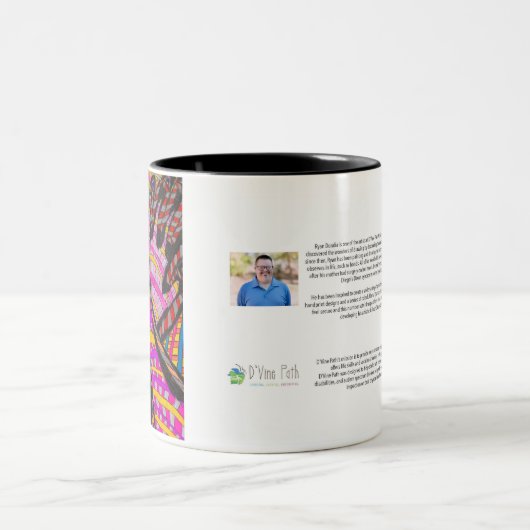 Magenta & Gelbe Hände Kaffee Tasse (Mittel)