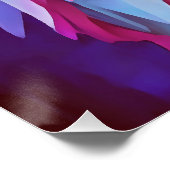 Magenta Geometric Lion Abstrakt Art Poster (Ecke)